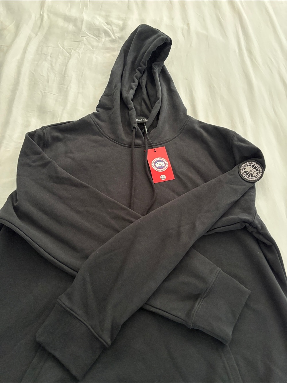 Black Hooded Pullover Sweatshirt - Men's Black Hoodie (• fits like XL)